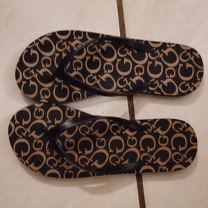 G by Guess Los Angeles Bling Summer Flip Flops Size 7/8